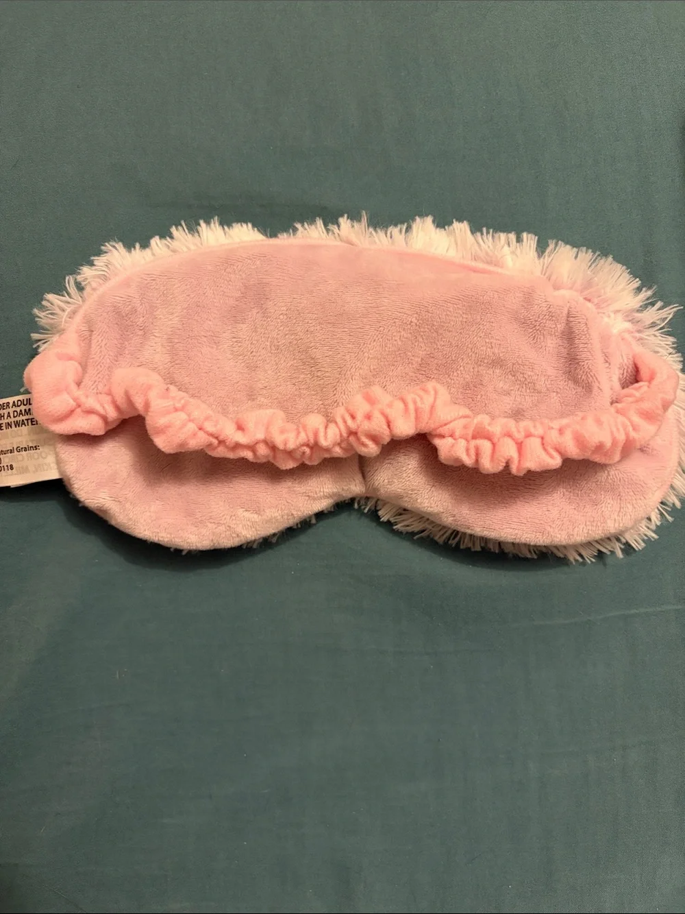 Warmies Plush Light Pink Fluffy Sleep Mask with Lavender